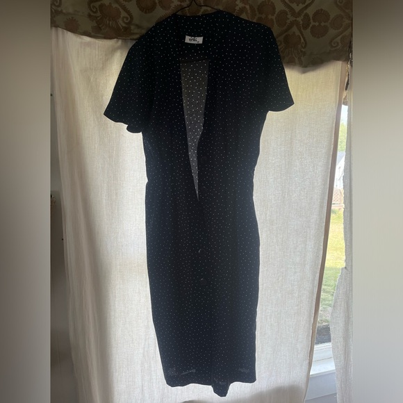 Jaki petites navy polka dot farm dress with pockets - Picture 3 of 5